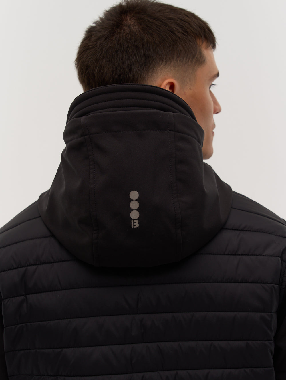 HYBRID HOODED JACKET Black Outerwear Jackets Shot 3