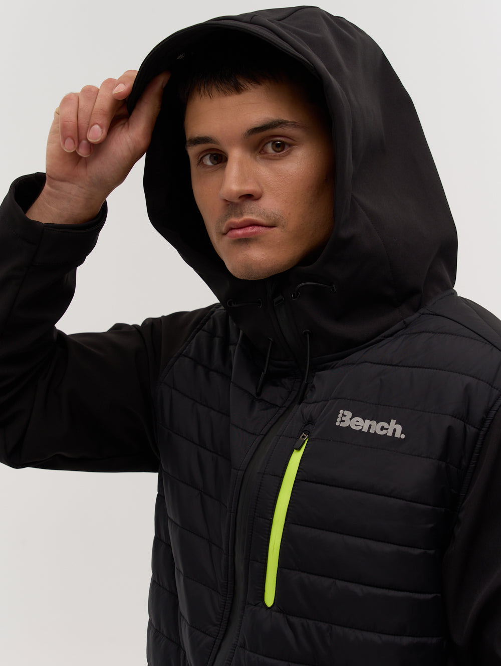 HYBRID HOODED JACKET Black Outerwear Jackets Shot 2