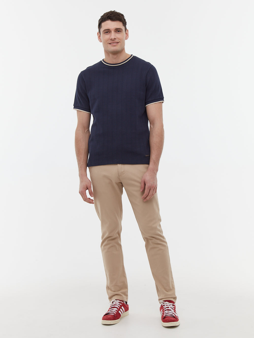 Ernara Blue Tops Textured With Metal Embosed Badge Shot 1