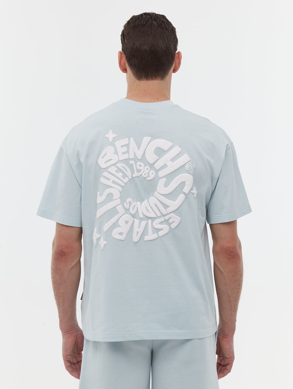 Tazoa Blue Tees SS Puffed Print Front Back Shot 1