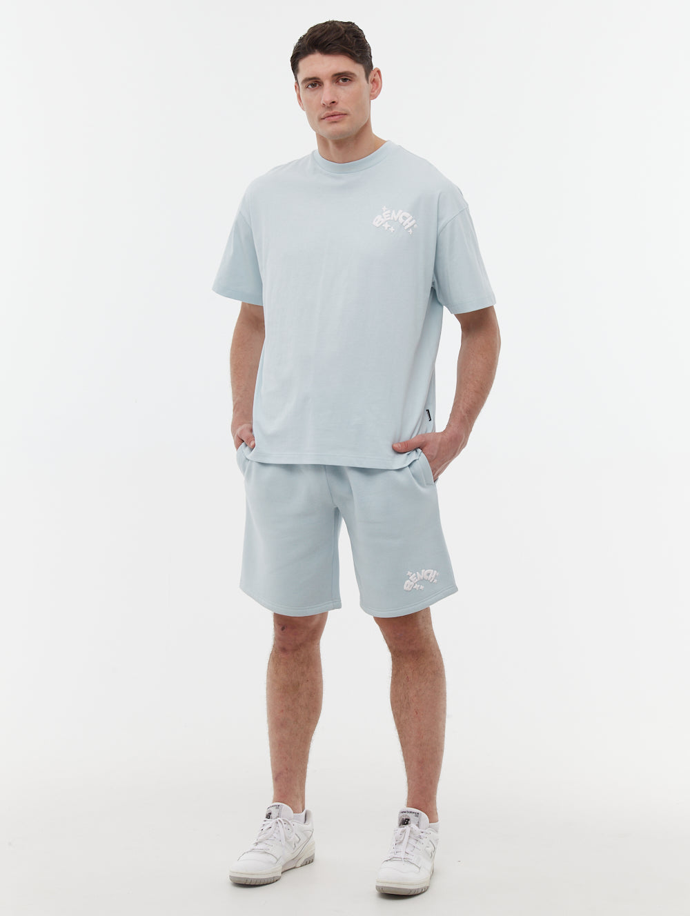 Tazoa Blue Tees SS Puffed Print Front Back Shot 1