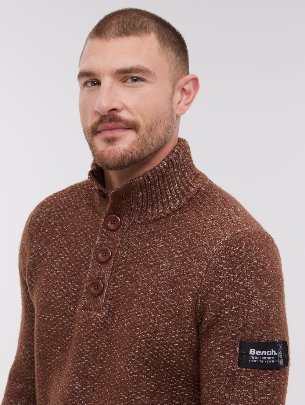 Hastom Funnel Neck Sweater - Brown