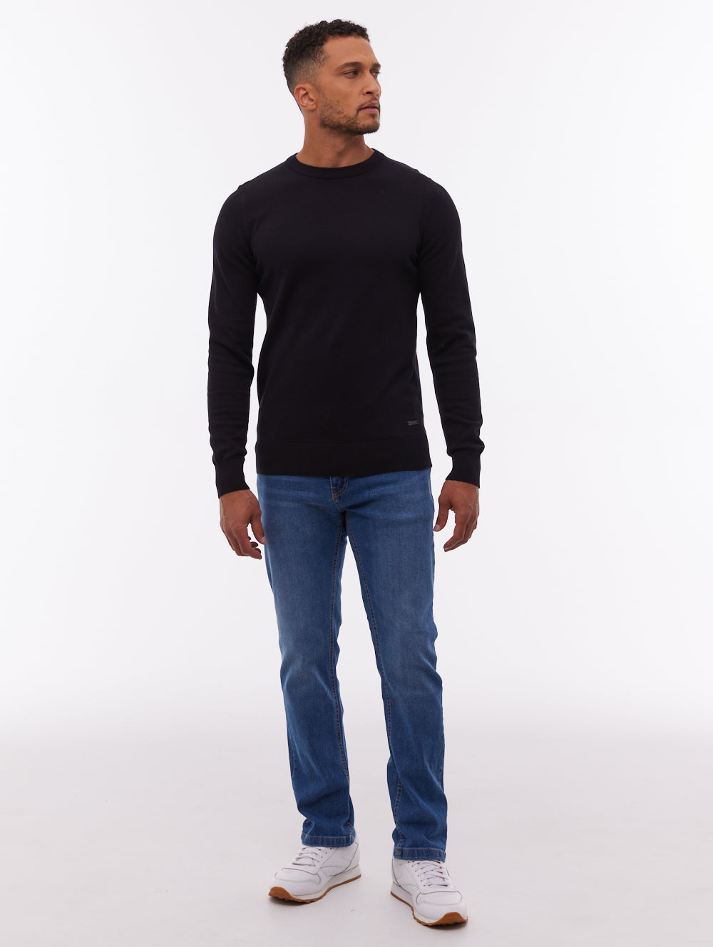 Vietro Black BK001 Knit Crews Fine Gauge Shot 1