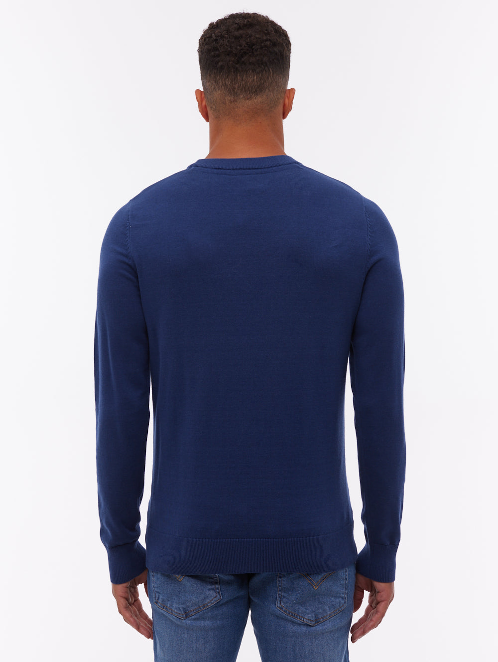Vietro Blue NY001 Knit Crews Fine Gauge Shot 3