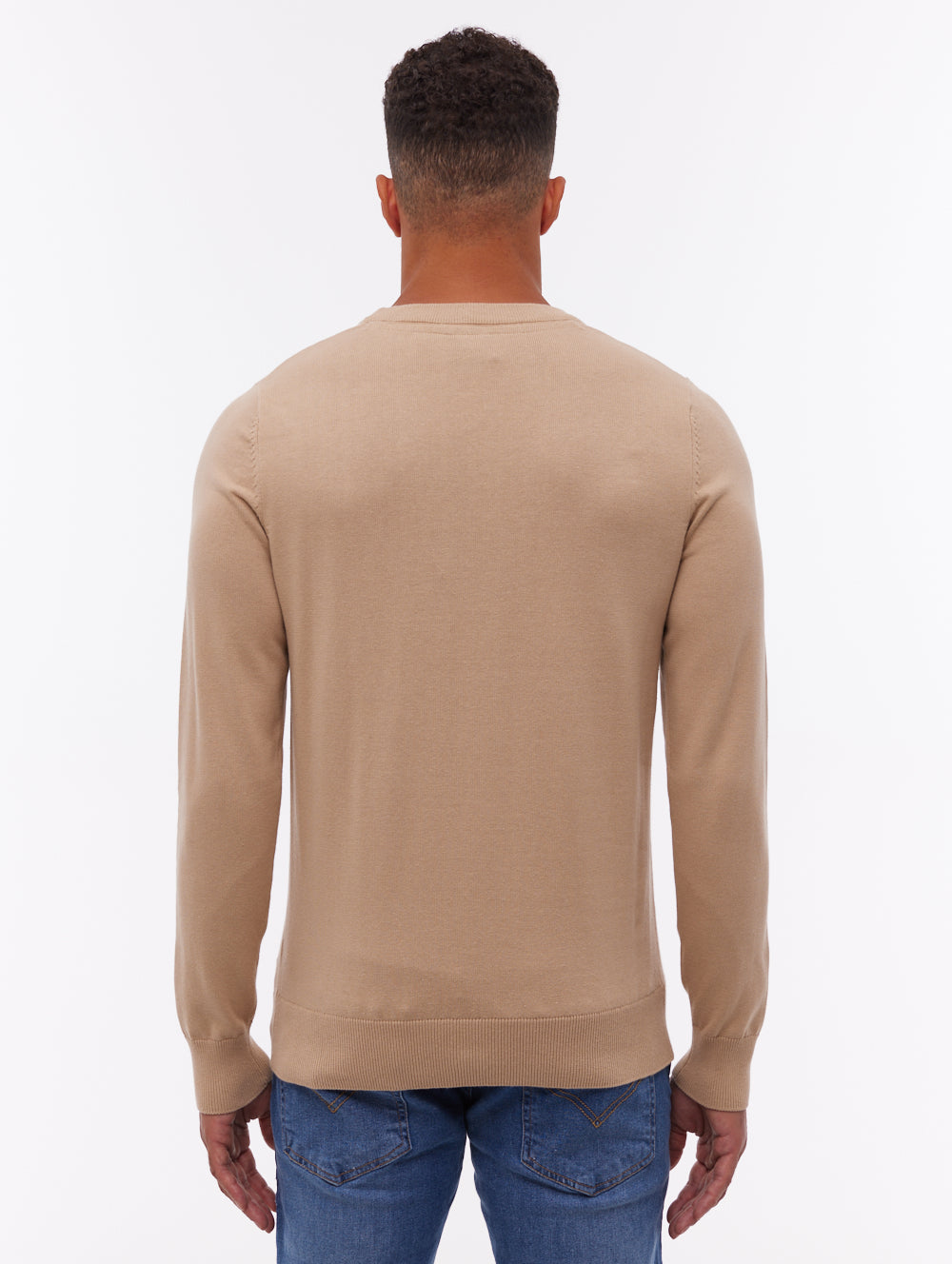 Vietro Beige ST036 Knit Crews Fine Gauge Shot 3
