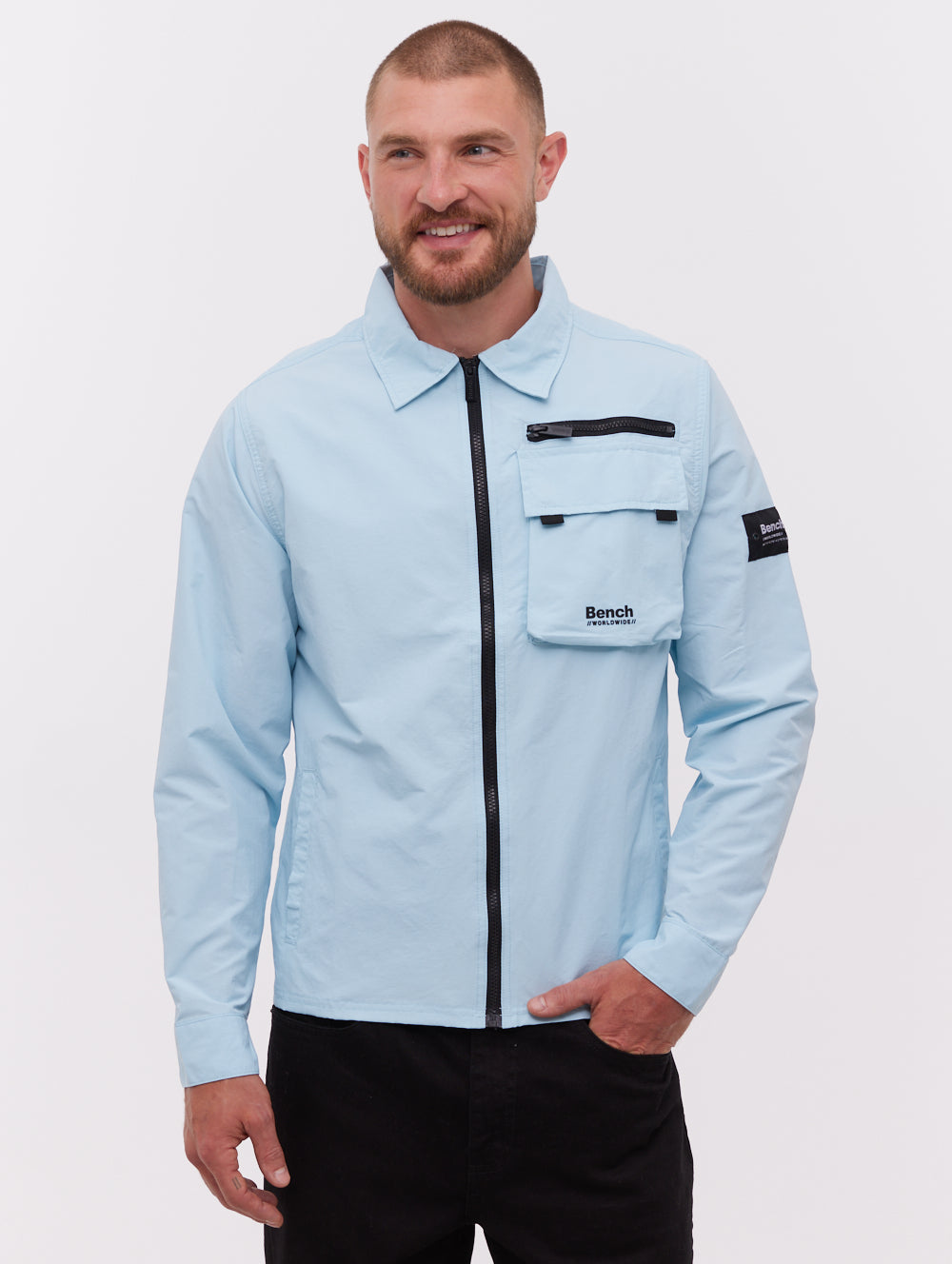 Aikido Blue Outerwear Shackets Shot 1