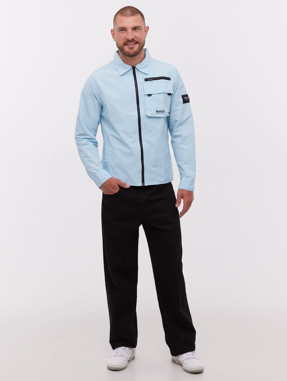 Aikido Blue Outerwear Shackets Shot 1