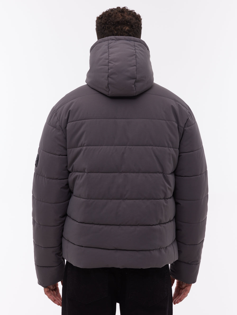 Voroni Hooded Puffer Jacket - Grey