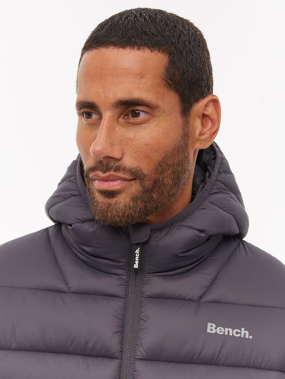 Afflor Hooded Puffer Jacket - Grey