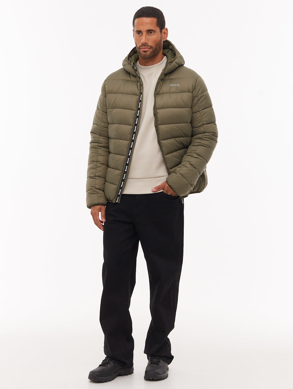 Afflor Hooded Puffer Jacket - Green