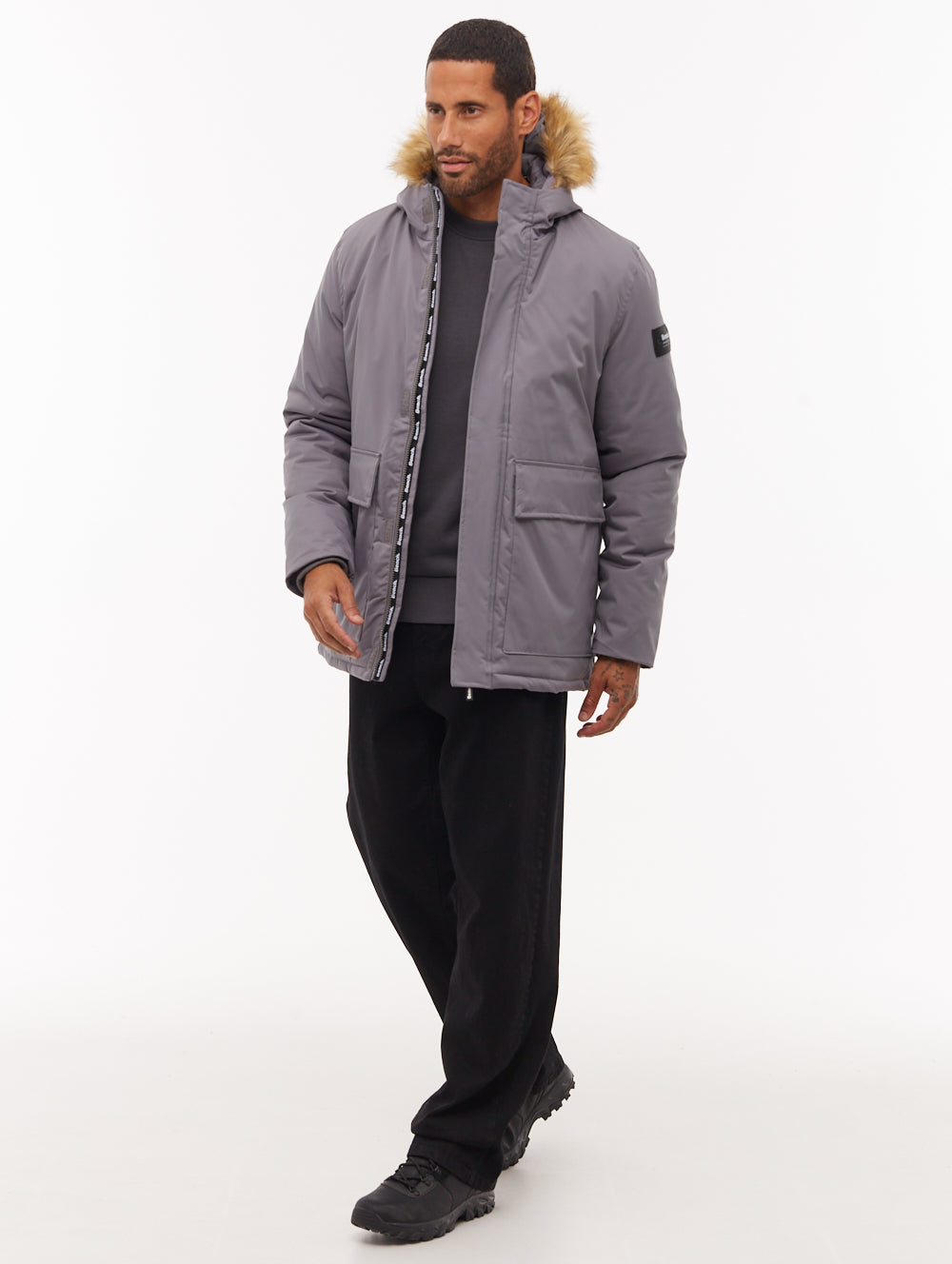 Jarryl Hooded Parka - Grey