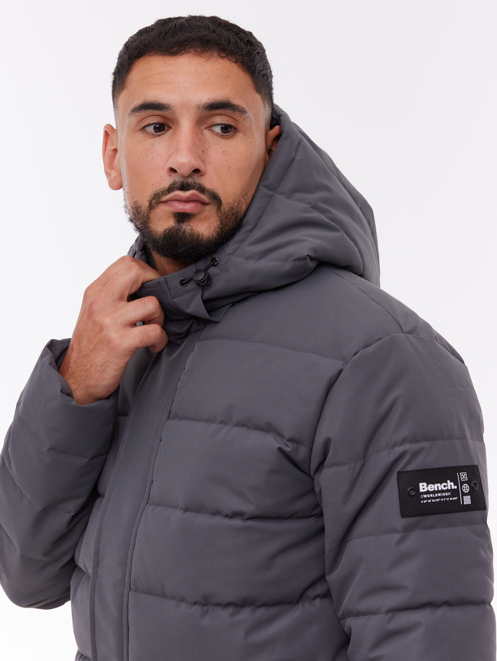 Evolo Grey Outerwear Puffers Shot 2