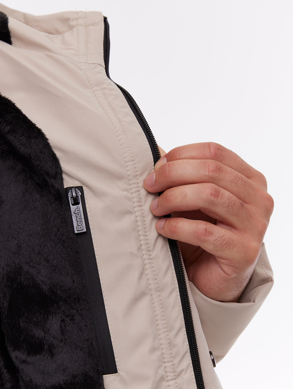 Evolo Beige ST036 Outerwear Parkas Shot 3