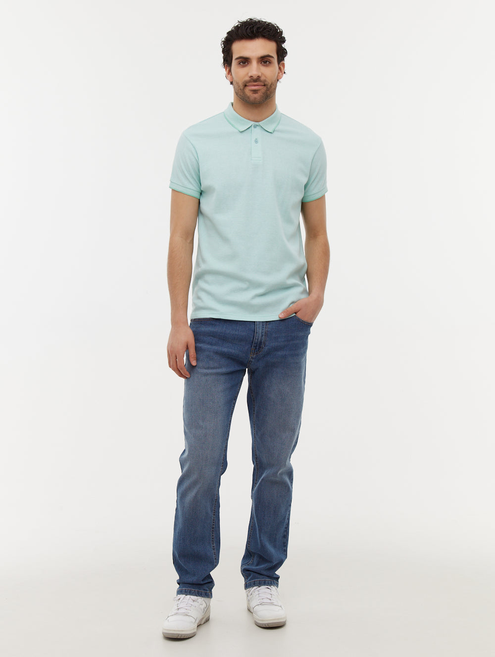 Tucin Green Polos SS Knit Shot 1