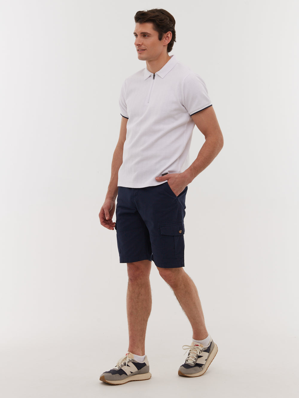 Alatro Blue Shorts Woven Cargos Shot 1
