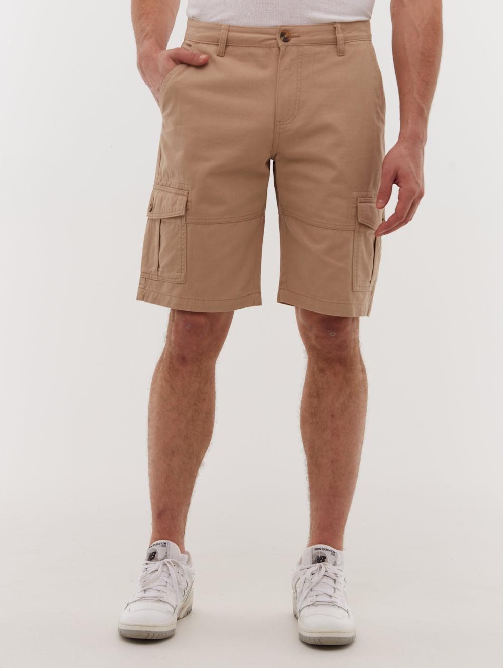 Alatro Beige Shorts Woven Cargos Shot 1