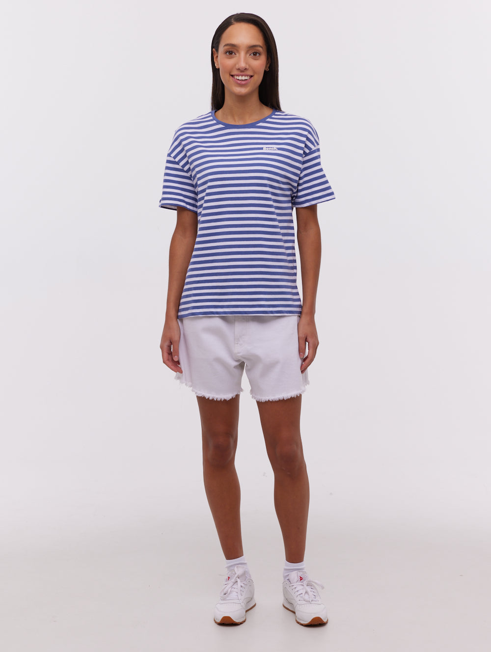 Aife Blue SK009 Tops SS Striped Shot 1