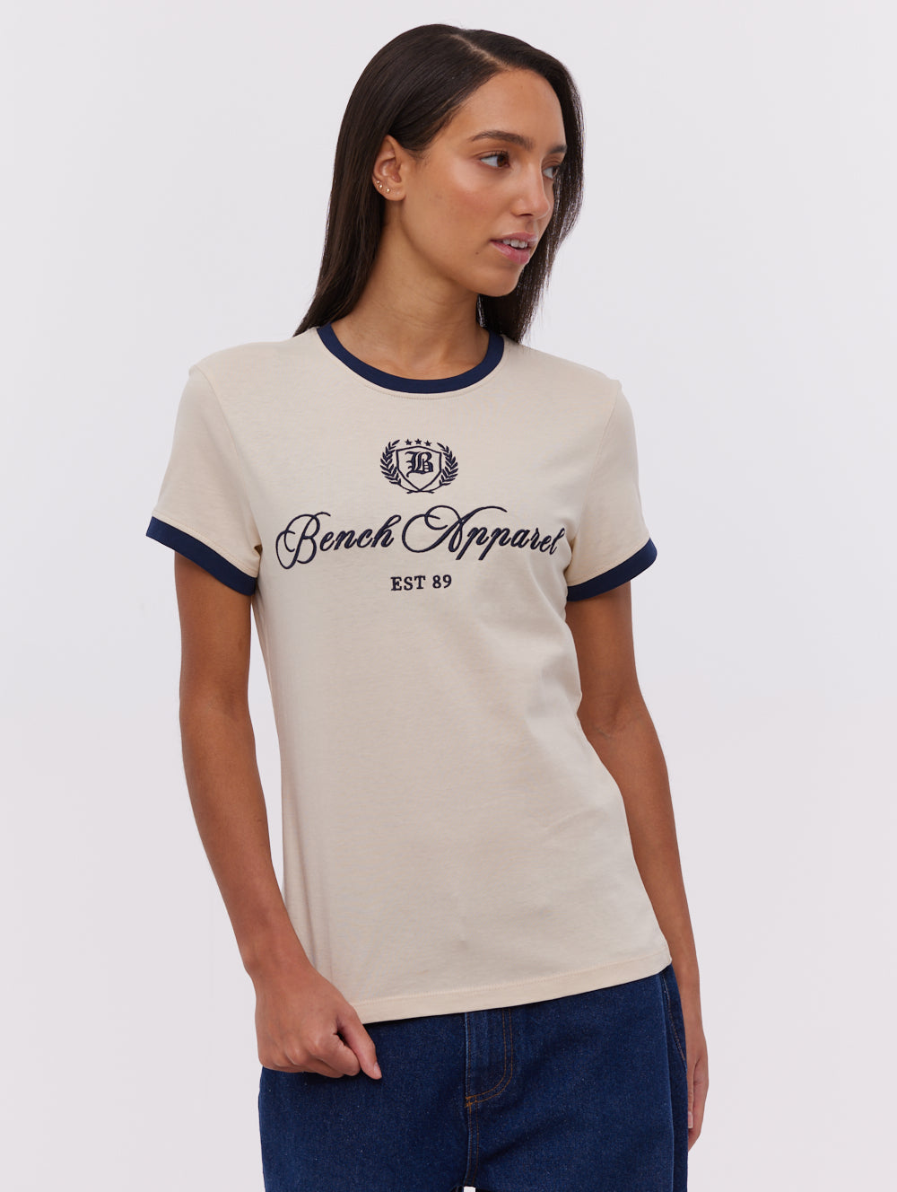 Vivica Embroidered Ringer T-Shirt