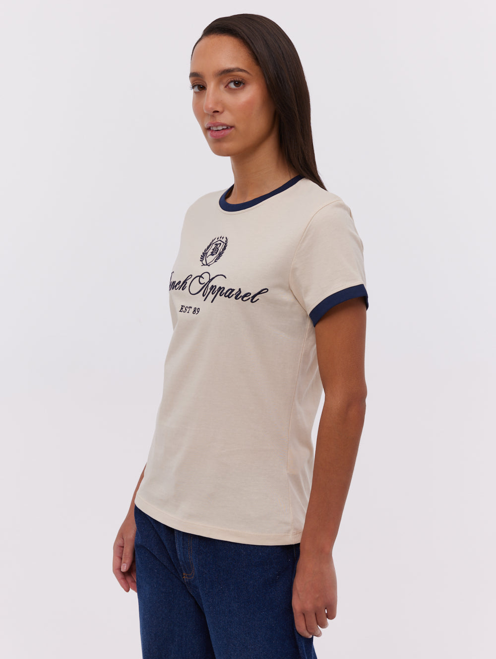 Vivica Embroidered Ringer T-Shirt