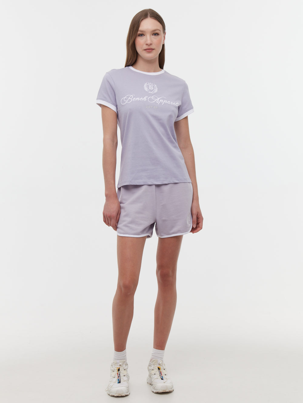 Vivica Purple Tees SS Ringer Embroidery Shot 1