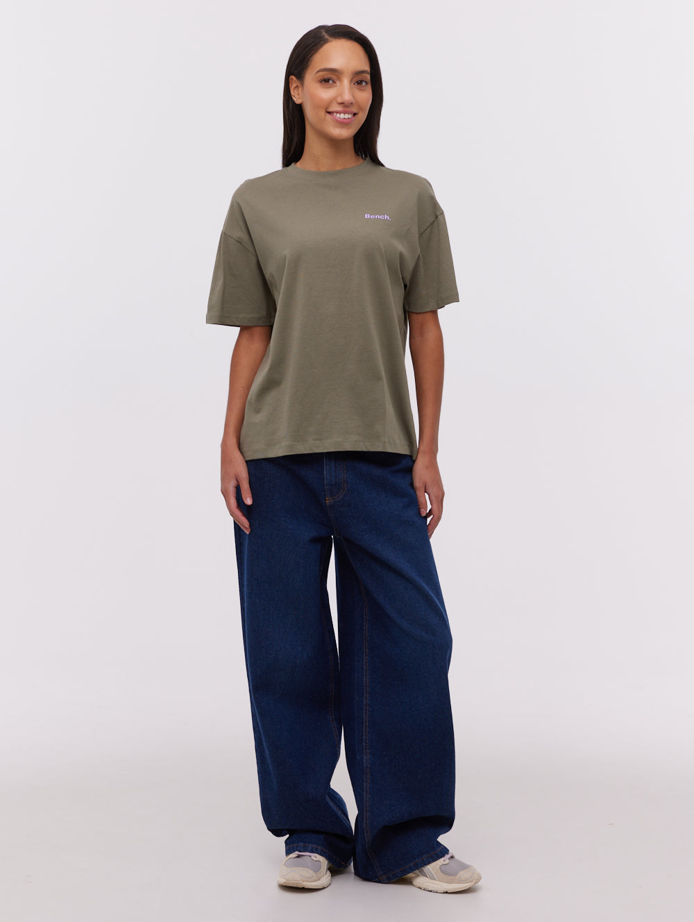 Pheena Green Tees SS Oversized Graphic Front Back Shot 1