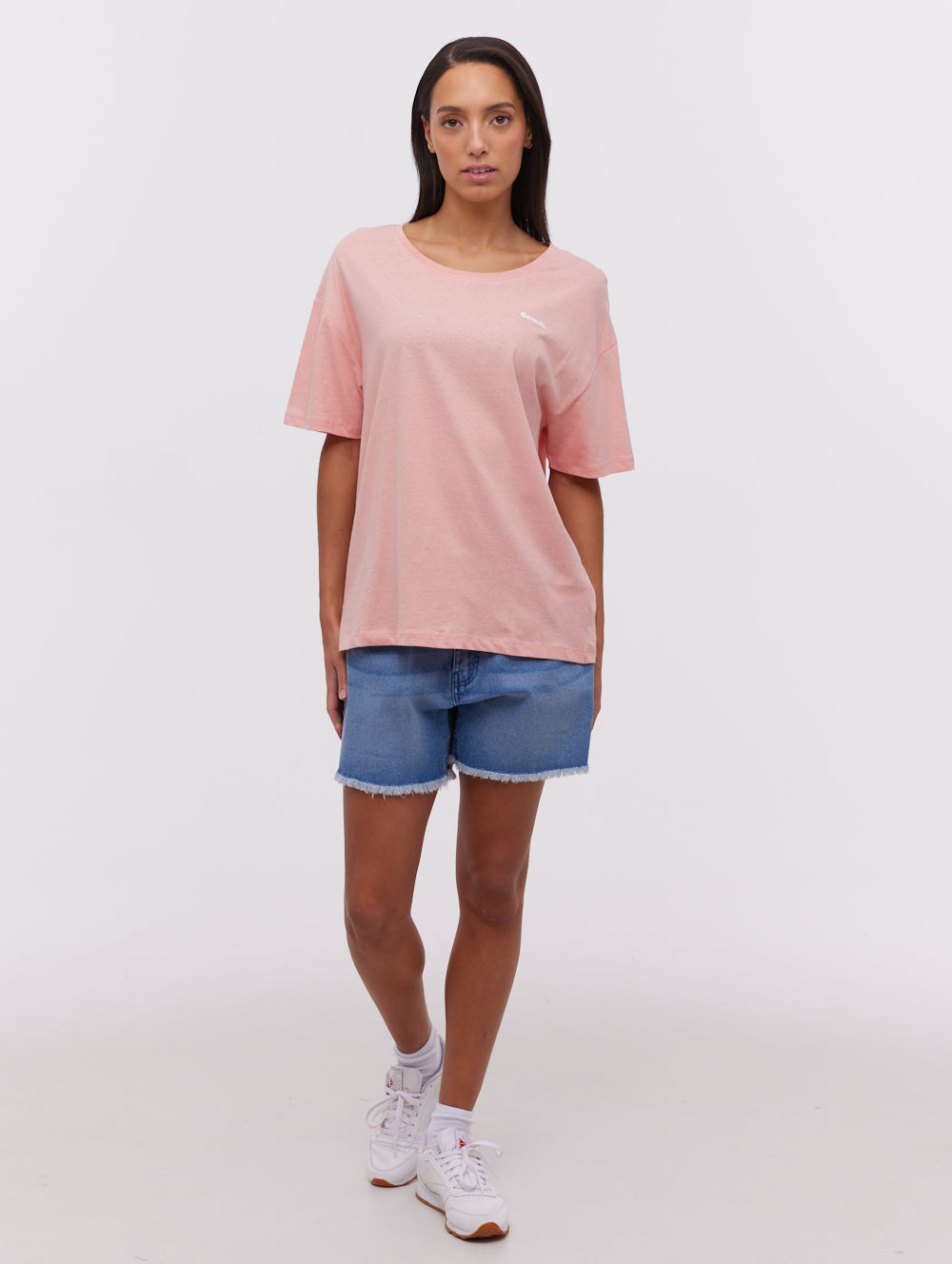 Trila Pink Tees SS Oversized Striped Shot 1