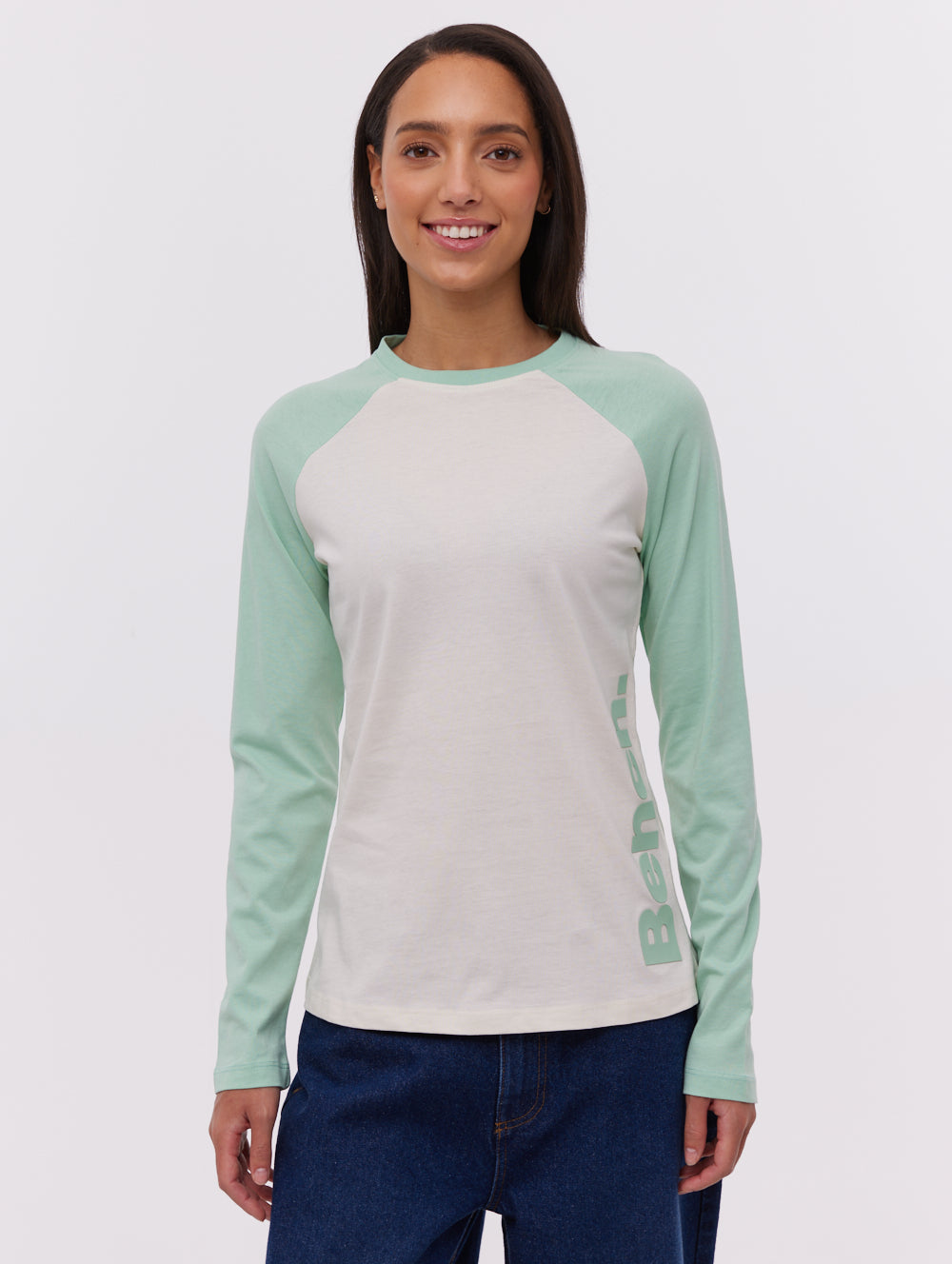 Brina Green Tees LS Raglan Shot 1