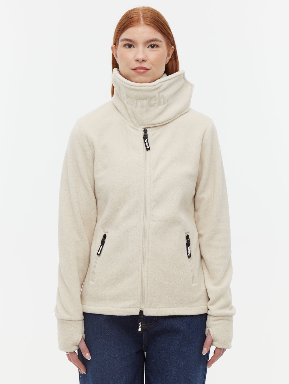 Funnel Microfleece Wrap Neck Zip-Up