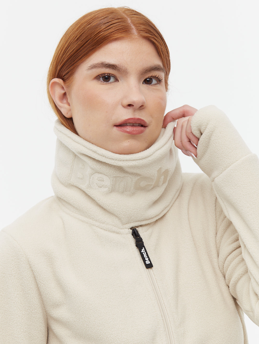 Funnel Microfleece Wrap Neck Zip-Up