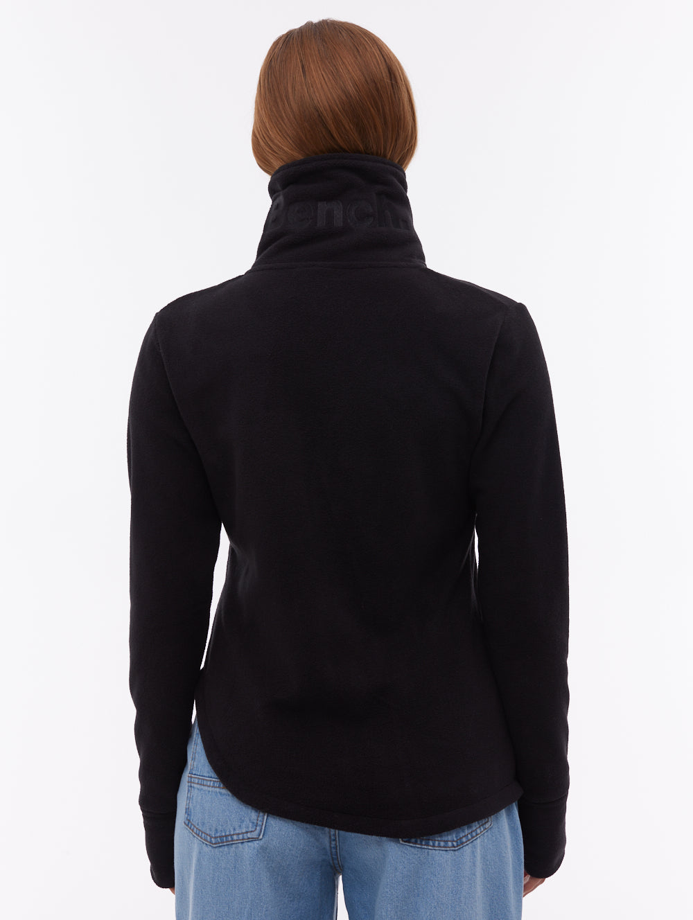 Symmy Asymmetric Zip-Up Funnel Neck - Black