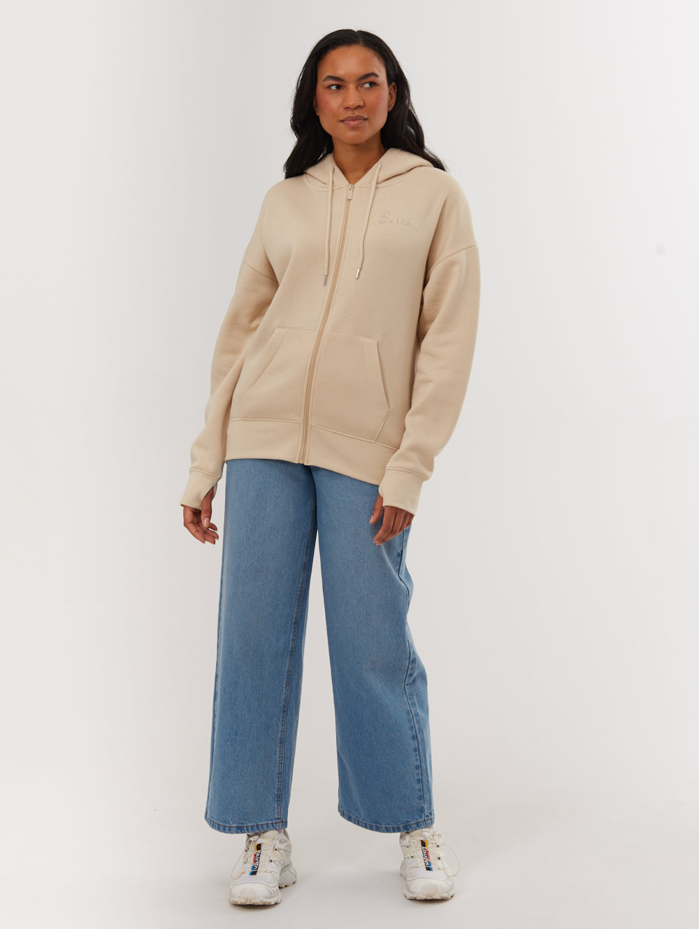 Naos Beige Zips Oversized Embroidery Shot 1