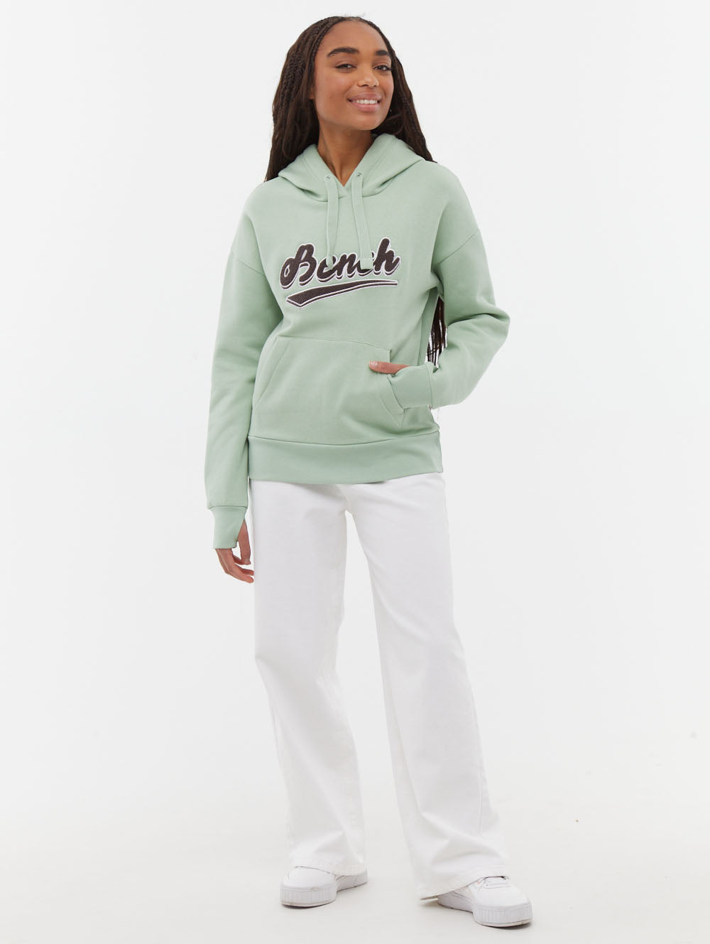 Karolina Green Hoodies Boucle Graphic Shot 1