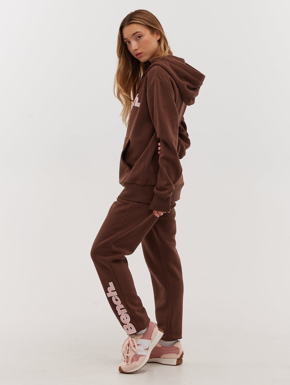 Enna Hoodie Jogger Sweatsuit - Brown