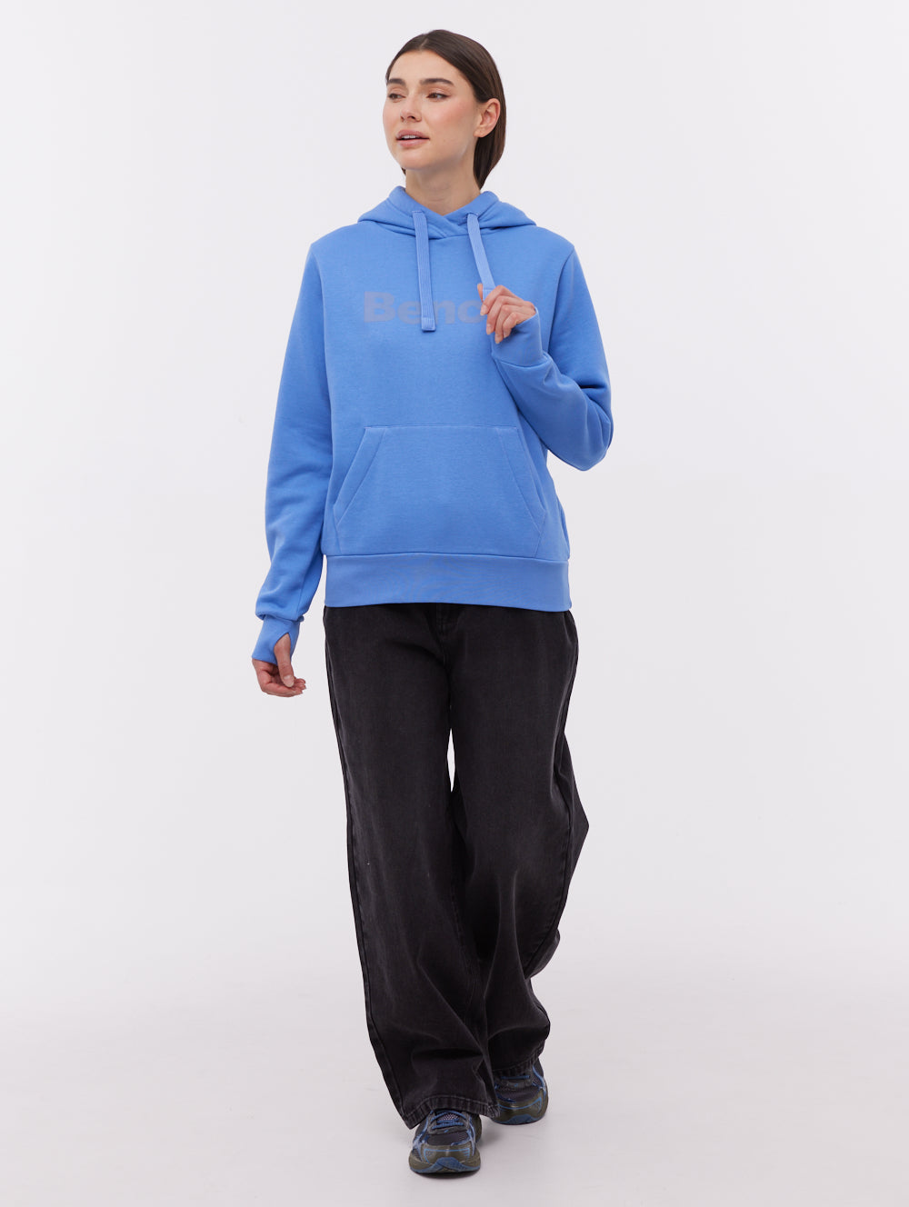 Lerenna Blue Hoodies Oversized Garment Washed Shot 1
