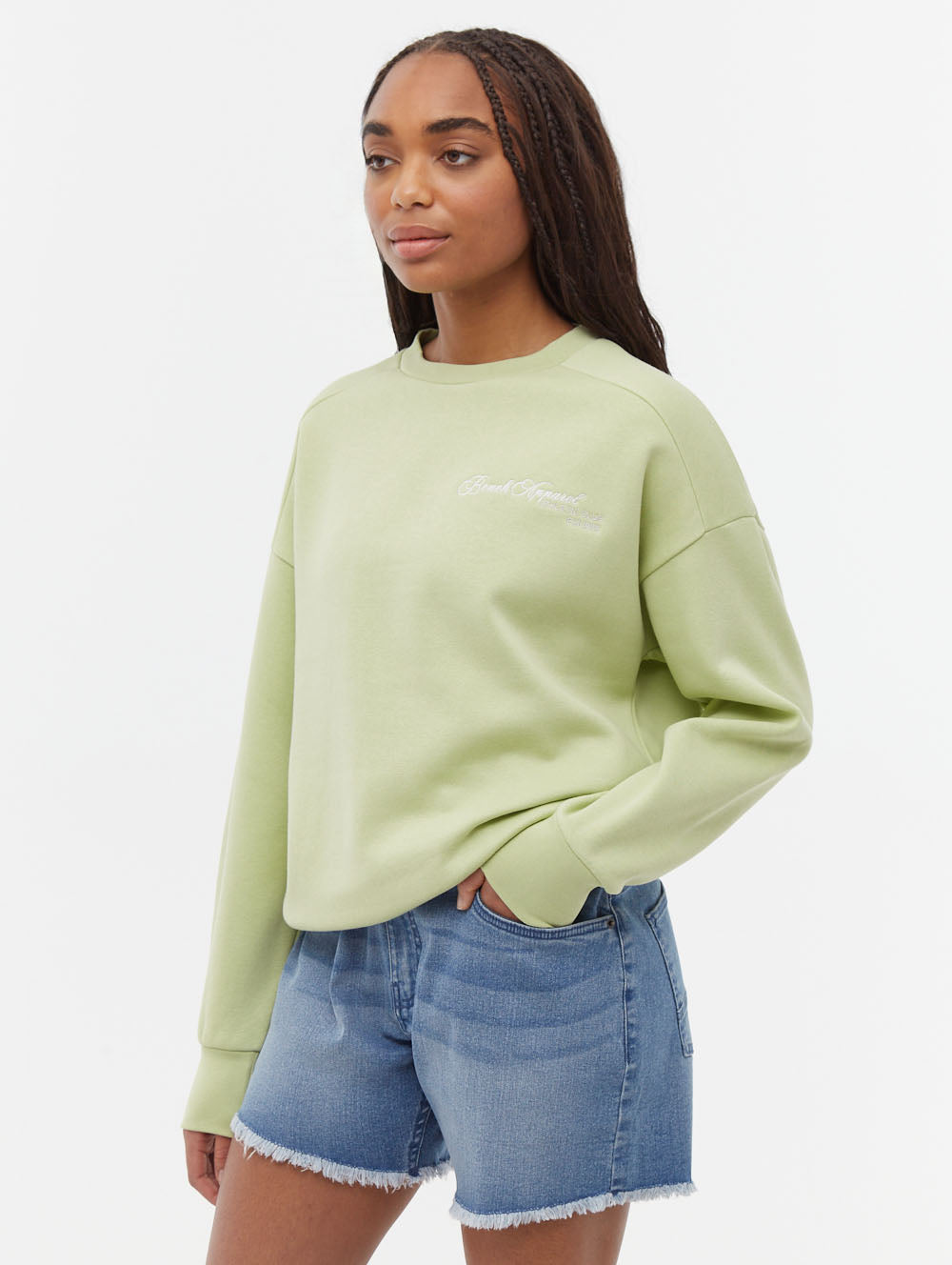 Desta Script Graphic Crew Neck Sweatshirt