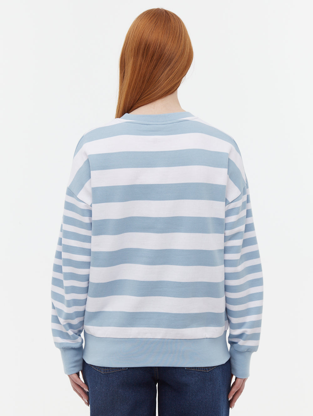 Hanneli Striped Crew Neck Sweatshirt