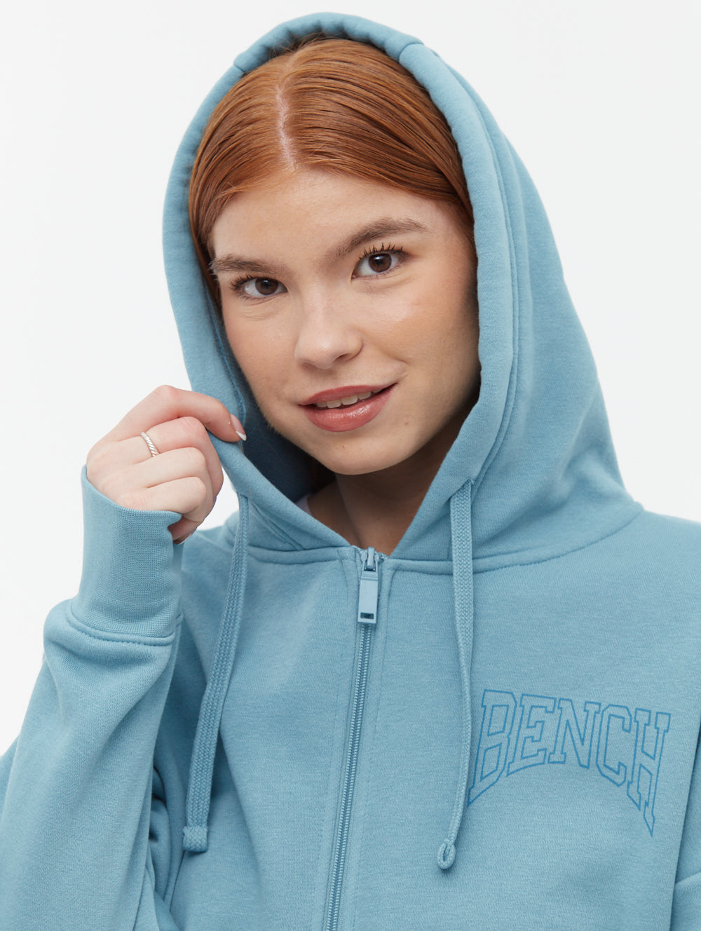 Zira Athletic Logo Zip-Up Hoodie