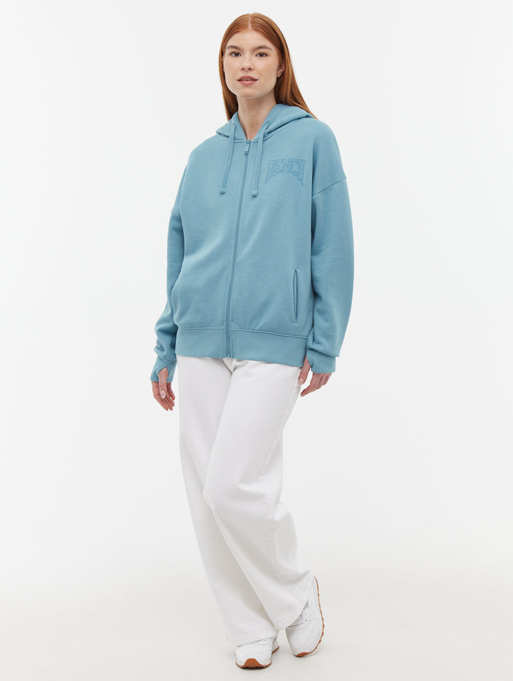 Zira Athletic Logo Zip-Up Hoodie