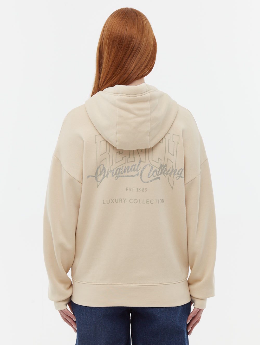 Zira Beige Zips Oversized Graphic Front Back Shot 1
