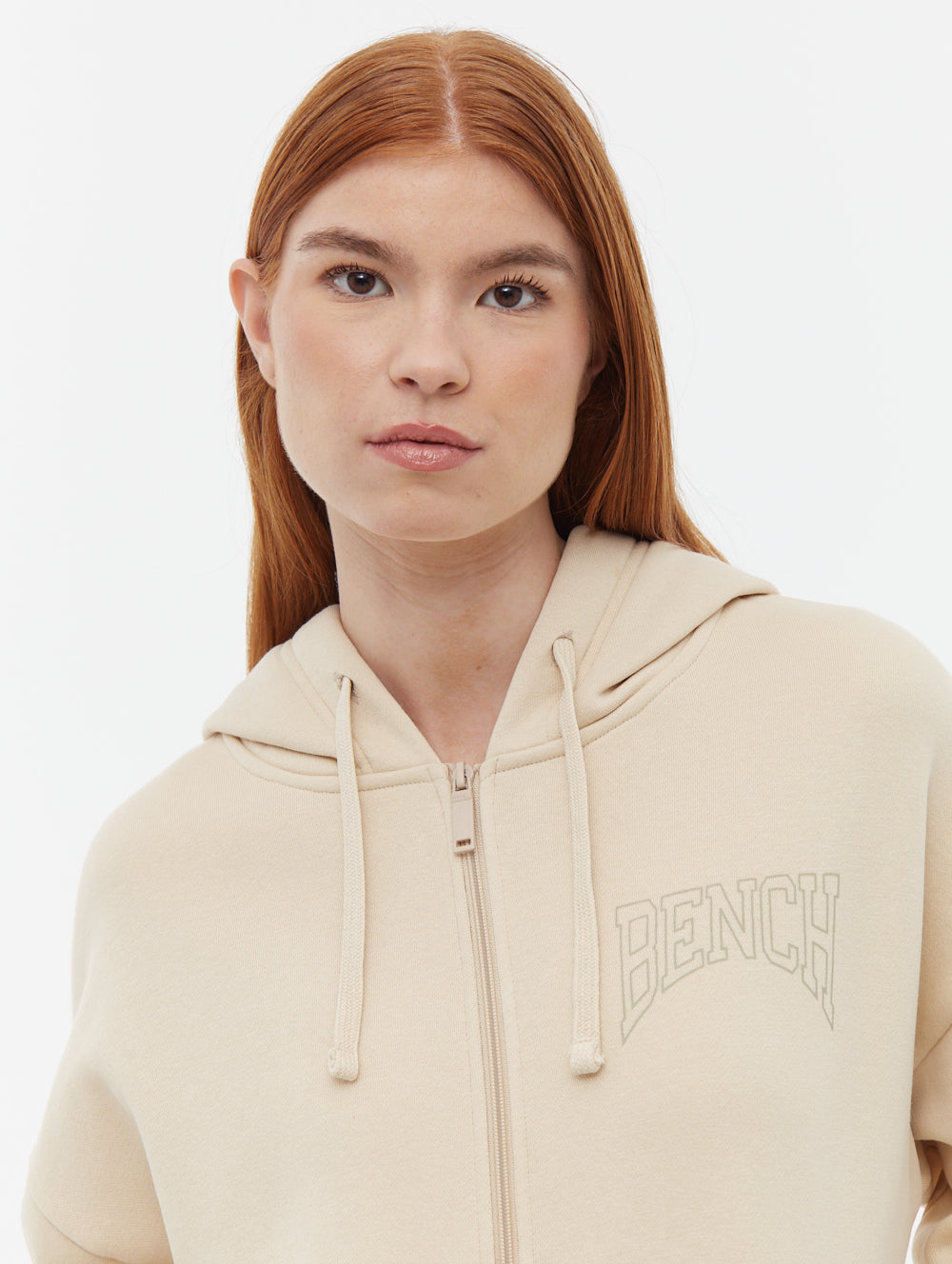 Zira Athletic Logo Zip-Up Hoodie