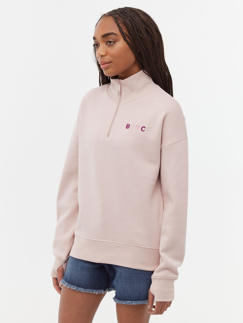 Huntley Quarter Zip Funnel Neck Sweatshirt