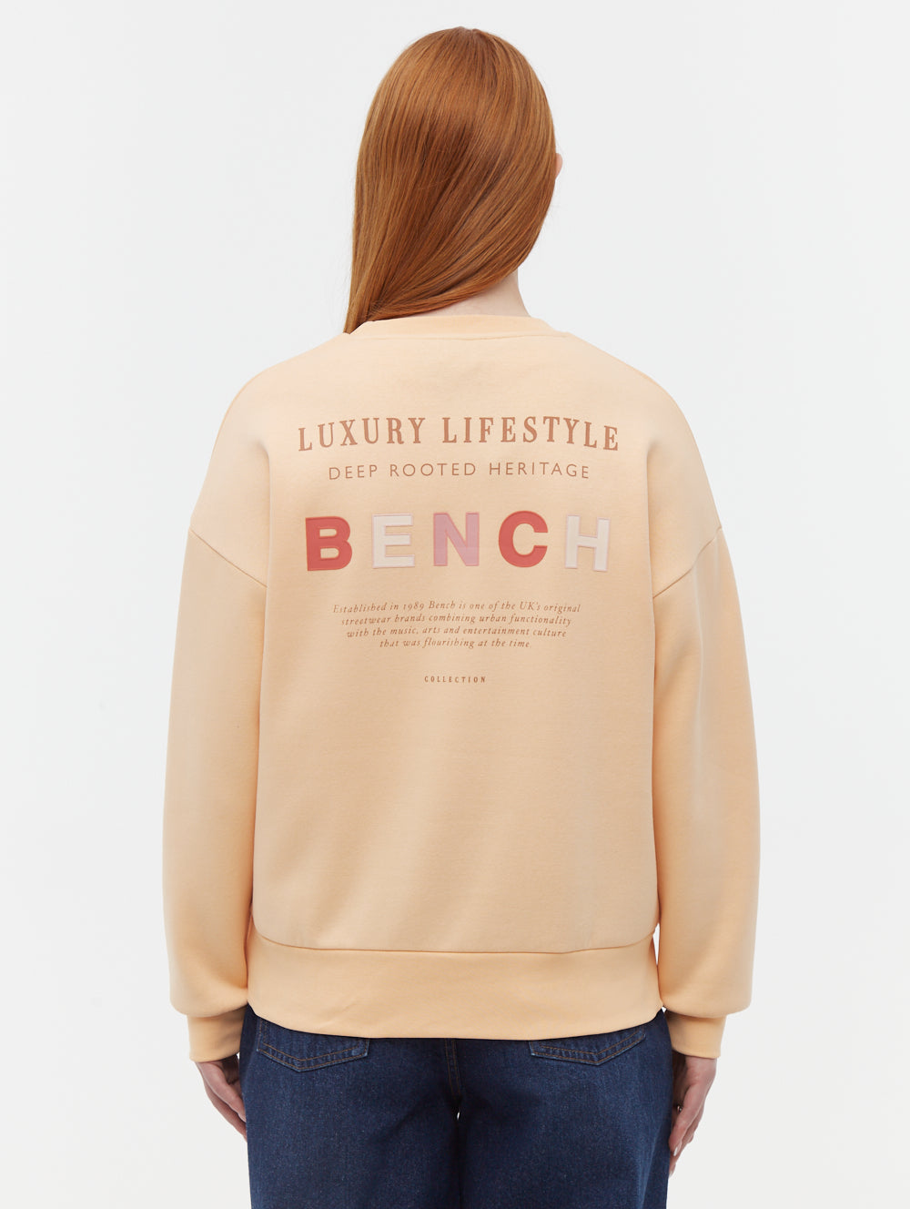 Lilem Orange Crews Oversized Embroidery Front Back Shot 1
