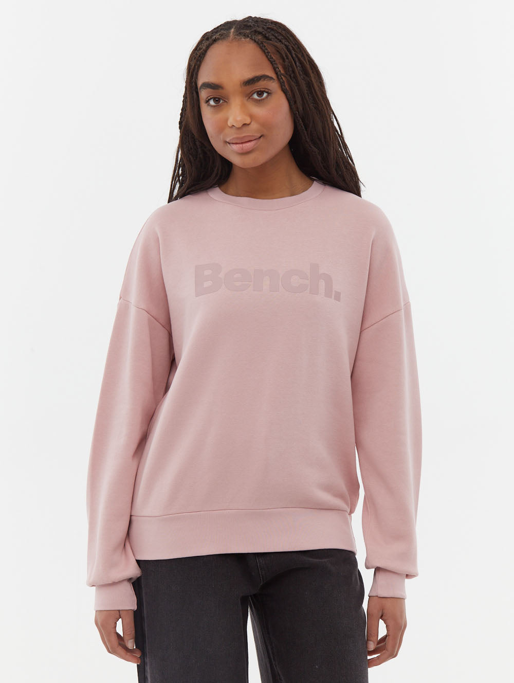 Rilo Pink Crews Oversized Logo Shot 1