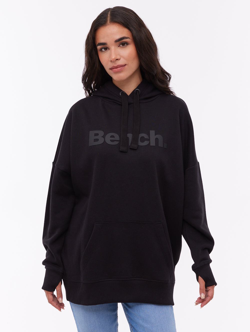 Linra Black BK001 Hoodies Oversized Logo Shot 1