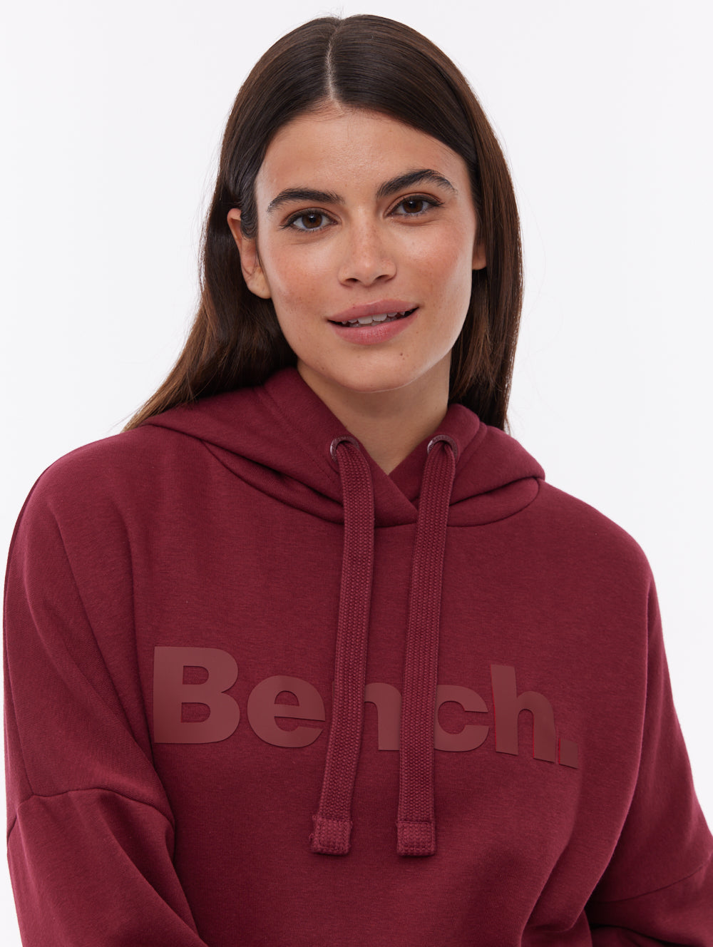 Linra Red BU028 Hoodies Oversized Logo Shot 2
