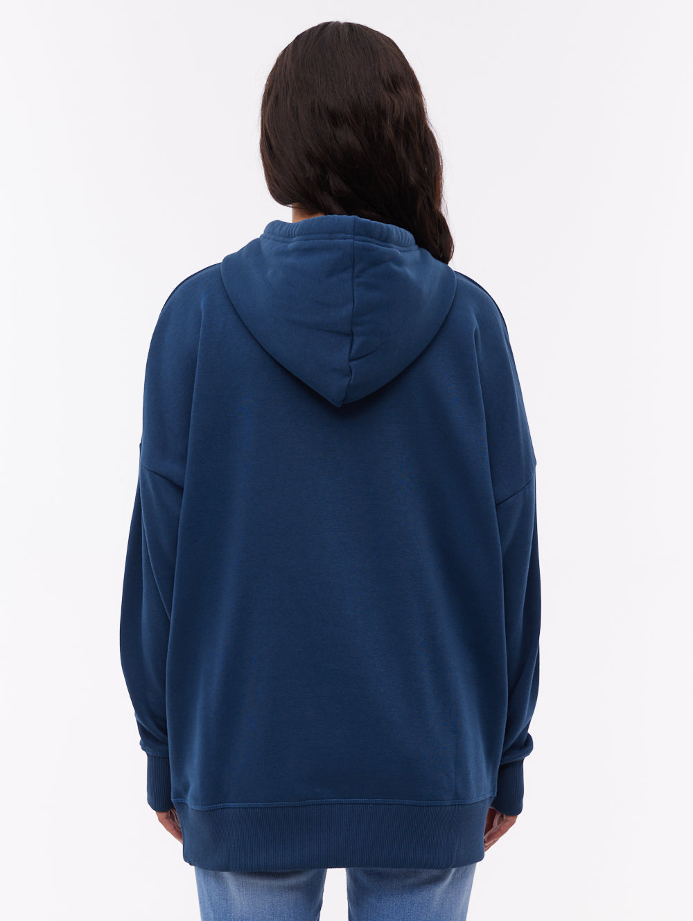 Linra Blue NY018 Hoodies Oversized Logo Shot 3