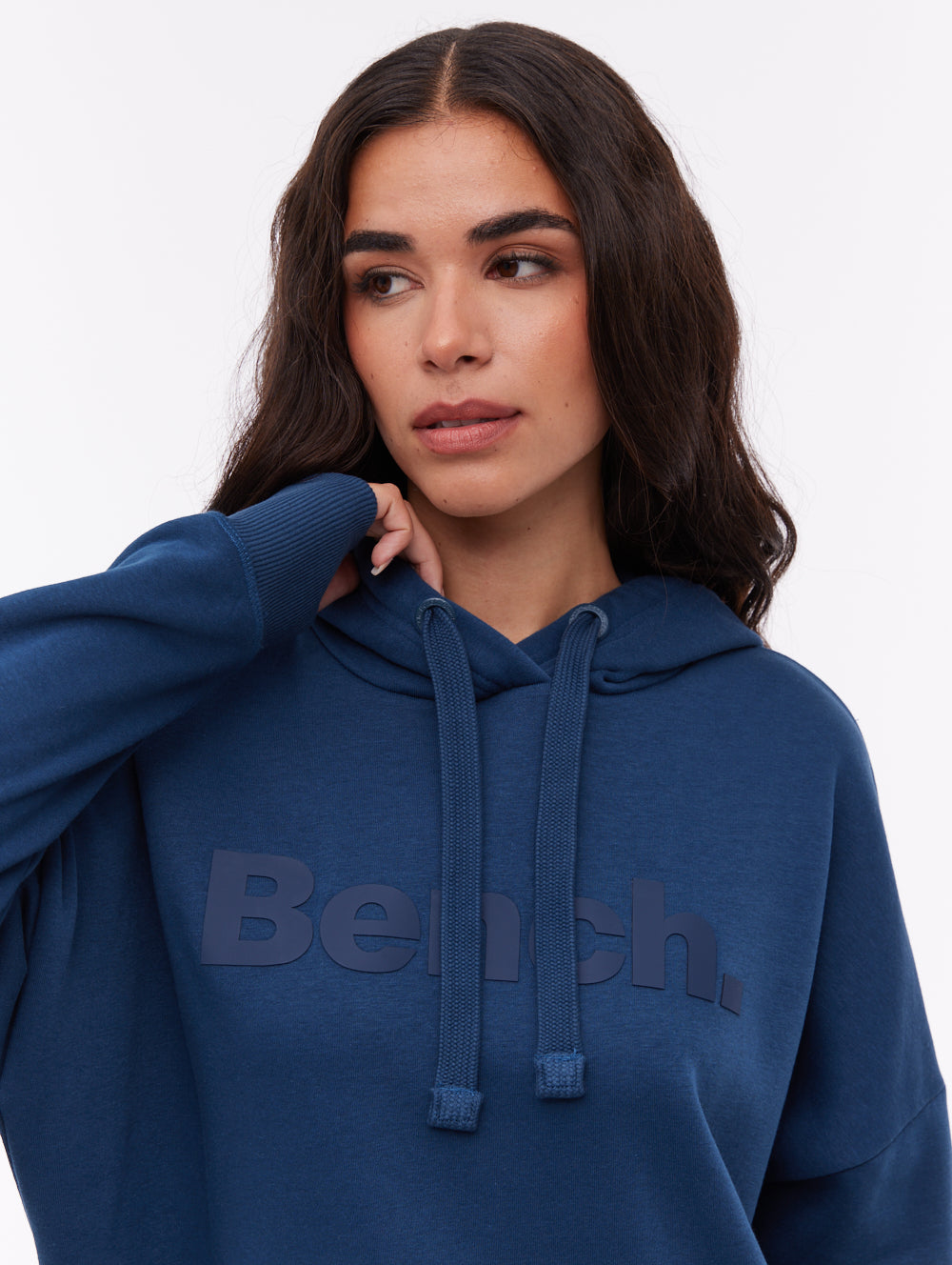 Linra Blue NY018 Hoodies Oversized Logo Shot 2