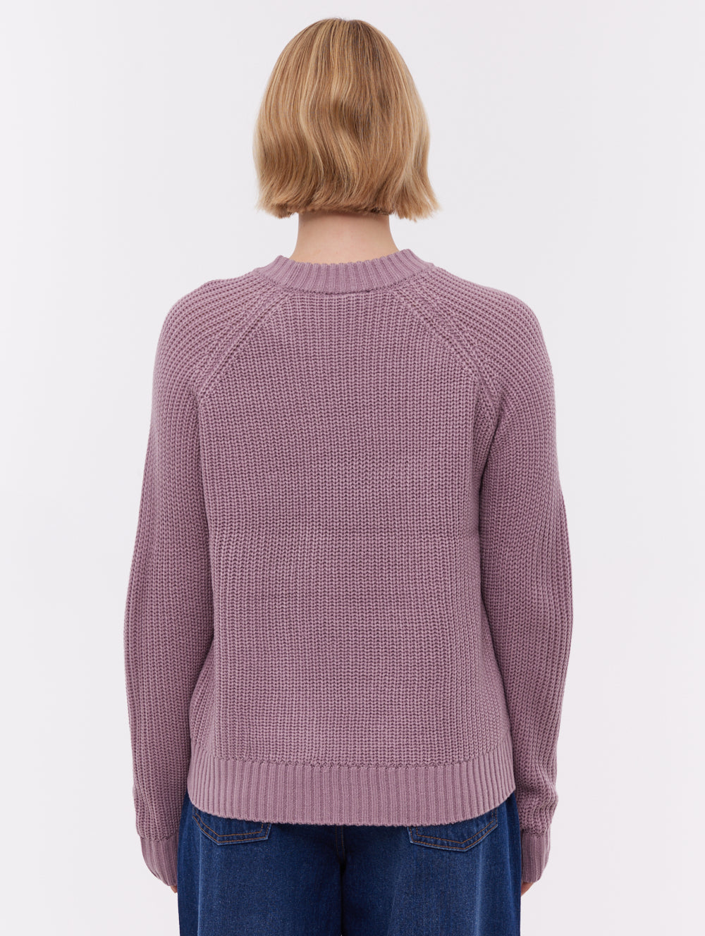 Georgiana Purple PU054 Knit Crews Raglan Jumper Shot 3