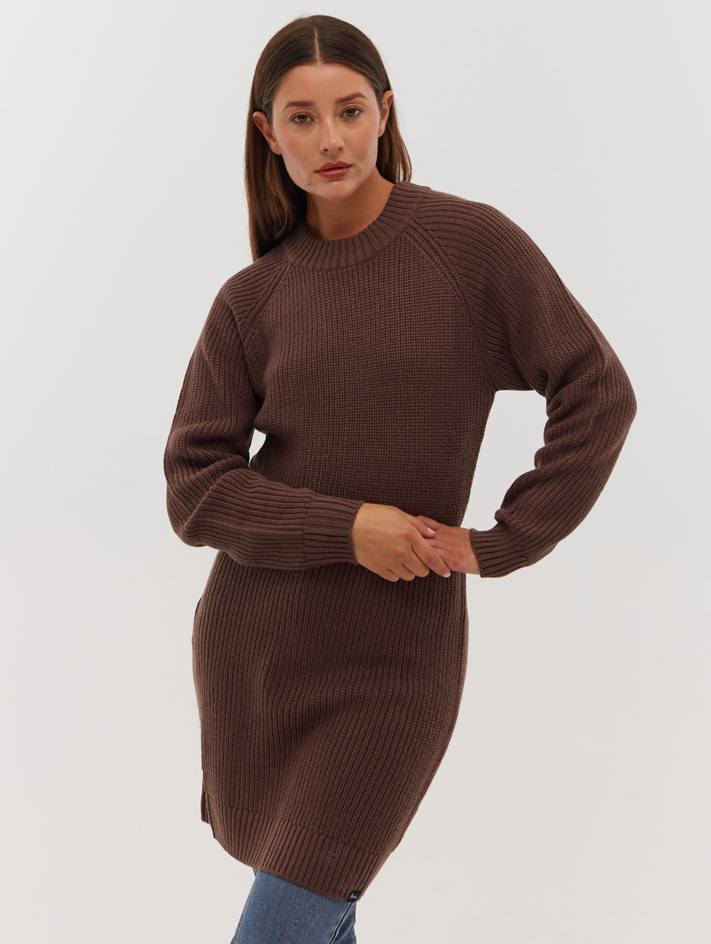 KARLIE Brown Knits Dresses Shot 1