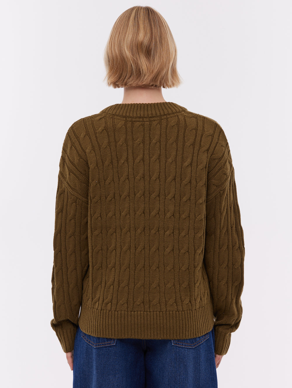 Chanice Cable Knit Sweater - Green